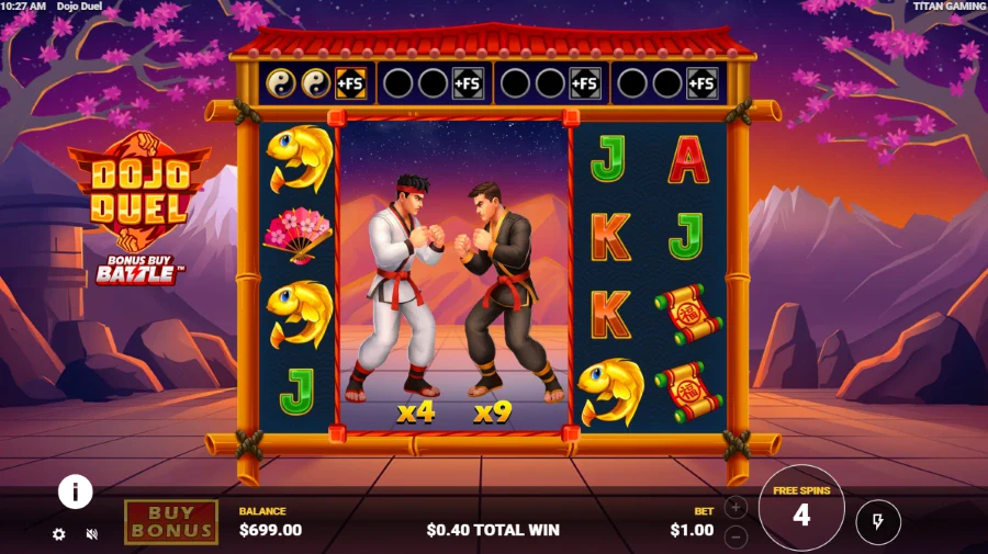 Screenshot of Dojo Duel slot free spins
